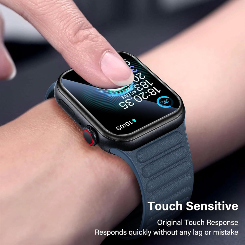 Apple Watch Series 11 (46mm) Glass Screen Protector Alignment Kit by SwiftShield (2 Pack - Black)