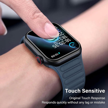 Apple Watch Series 10 (42mm) Glass Screen Protector Alignment Kit by SwiftShield (2 Pack - Black)