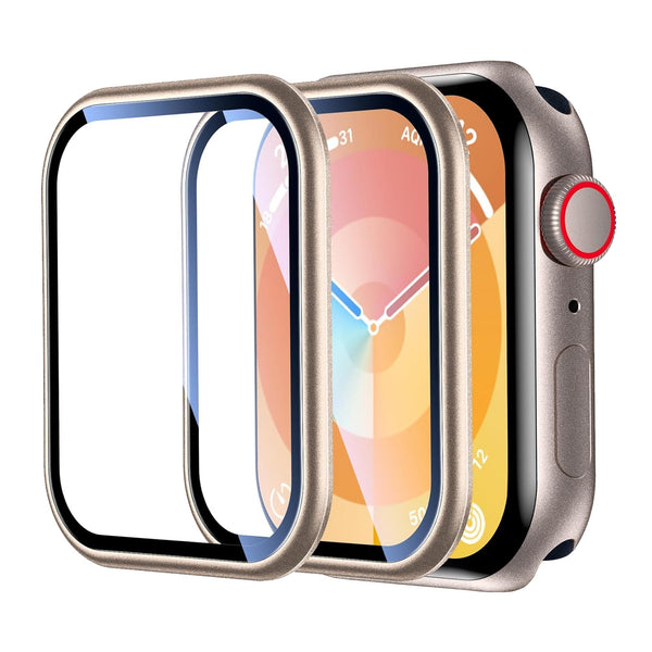 Apple Watch 45mm Glass Screen Protector Alignment Kit by SwiftShield (2 Pack - Starlight)