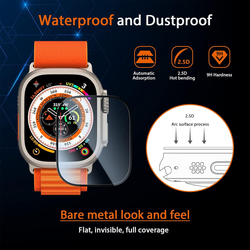 Apple Watch Ultra 3 49mm Glass Screen Protector Alignment Kit by SwiftShield (2 Pack)