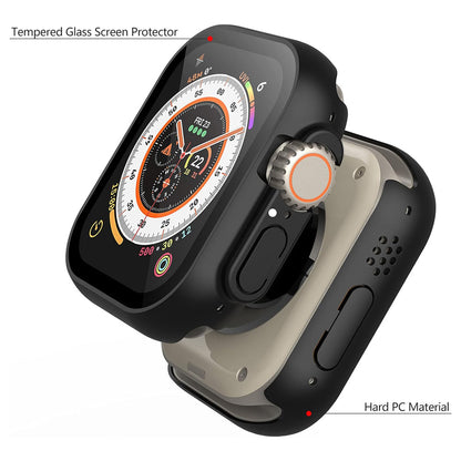Apple Watch Ultra 3 49mm Case with Glass Screen Protector by Swiftshield (2 Pack - Black)