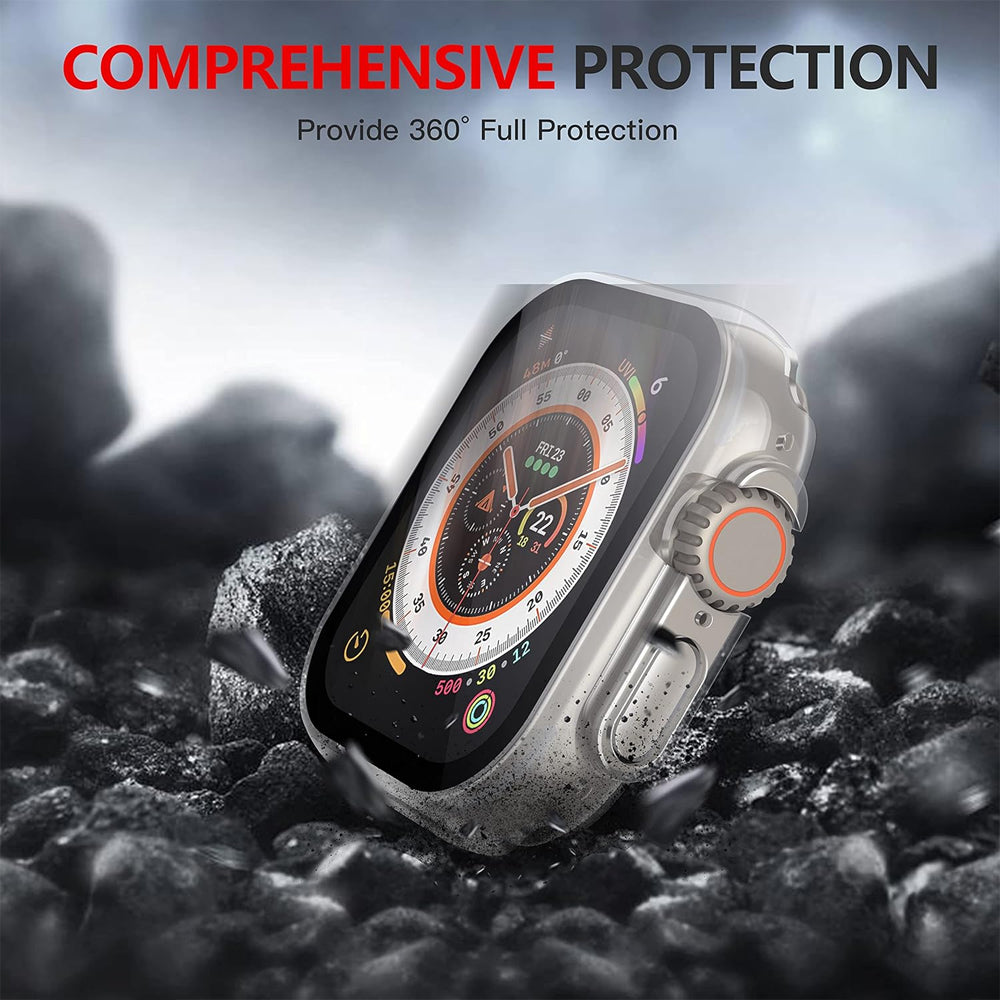 Apple Watch Ultra 3 49mm Case with Glass Screen Protector by Swiftshield (2 Pack - Clear)
