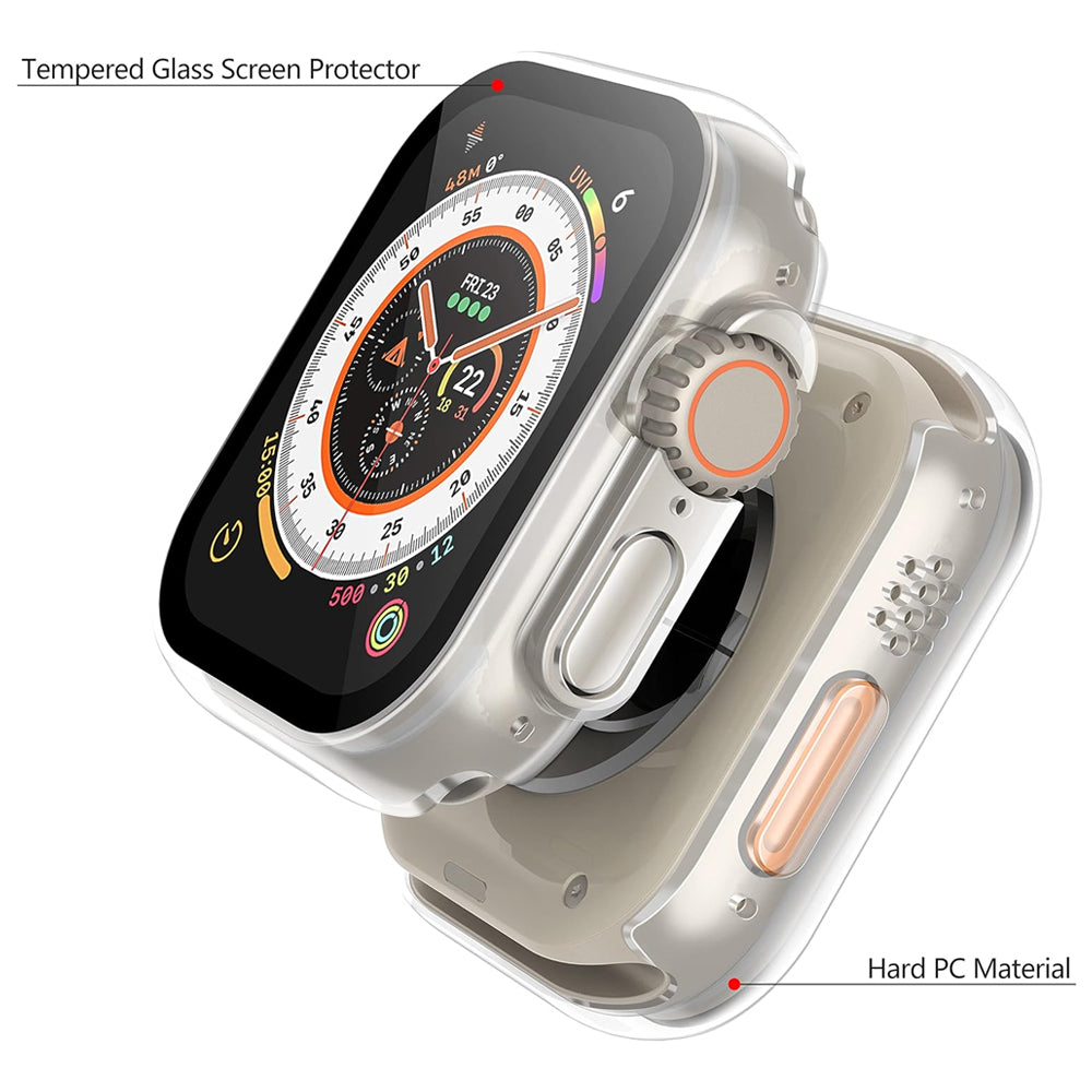 Apple Watch Ultra 3 49mm Case with Glass Screen Protector by Swiftshield (2 Pack - Black + Clear)