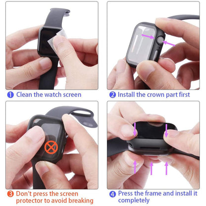 Apple Watch Series 11 (46mm) Case with Glass Screen Protector by SwiftShield (2 Pack - Black)