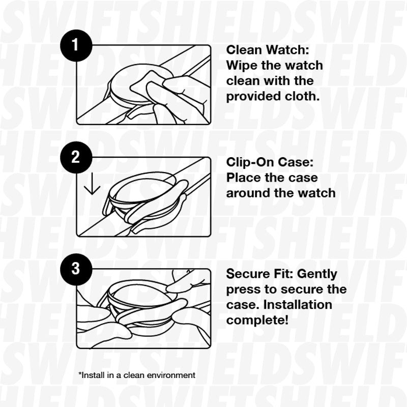 Apple Watch SE Series 2 44mm Case with Glass Screen Protector by SwiftShield (2 Pack - Clear)