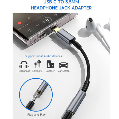 Samsung S24 Compatible Type C to Aux Adapter