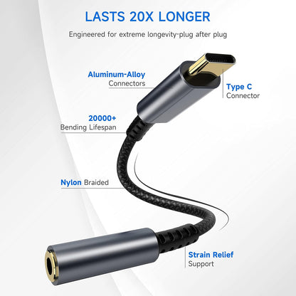 Samsung S24 Compatible Type C to Aux Adapter