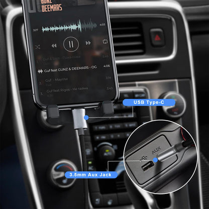 USB-C to Aux cable Braided Nylon (1m)