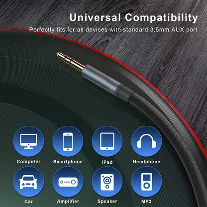 Aux to USB USB-C cable Braided Nylon (1m)