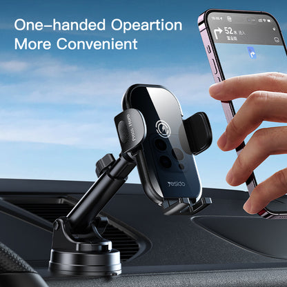 Fast Charging Wireless Car Charger Holder Suction Cup 15W