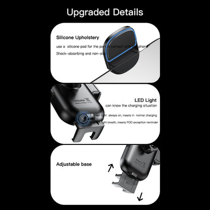 Fast Charging Wireless Car Charger Holder Suction Cup 15W
