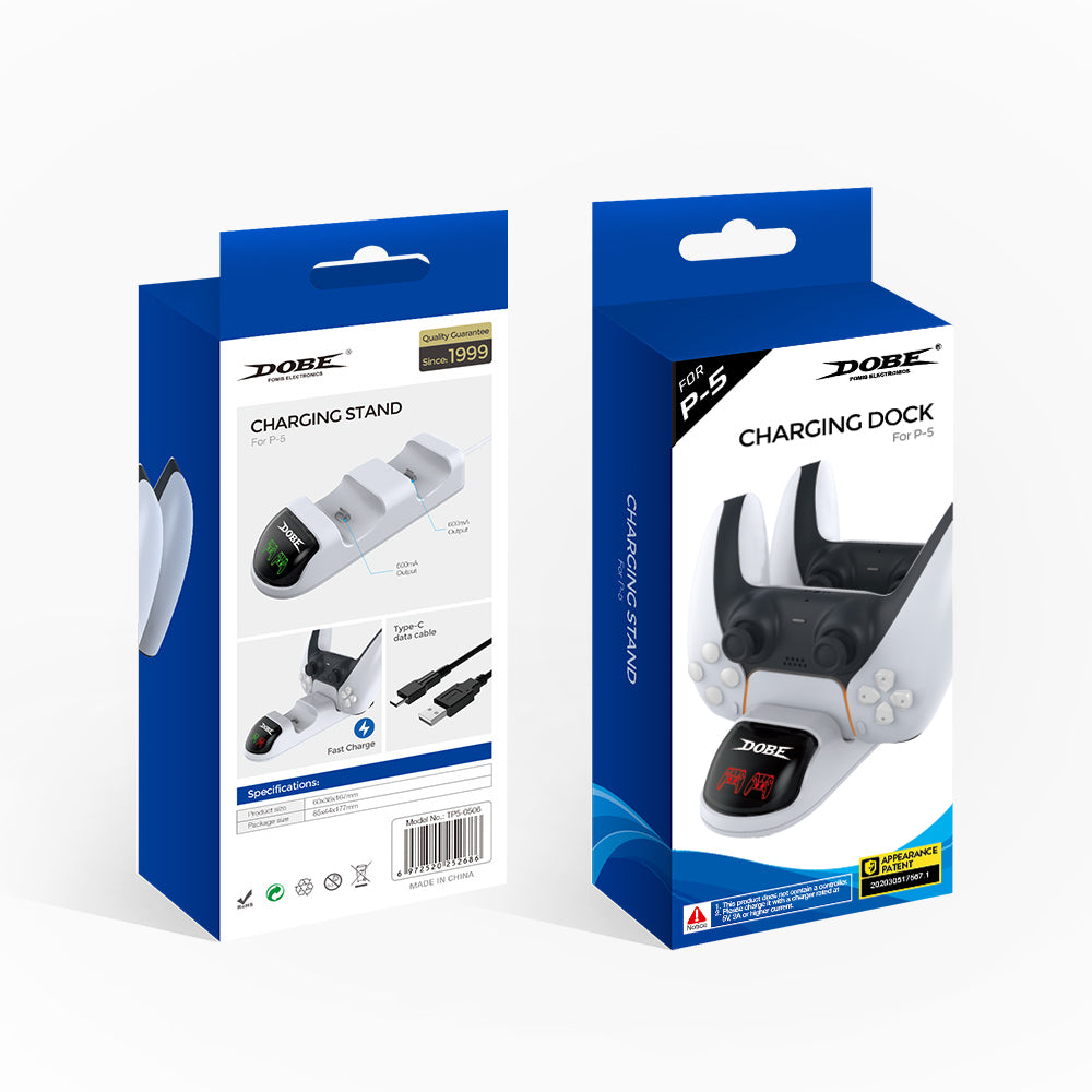 DOBE Dual PS5 Controller Compatible Charging Dock
