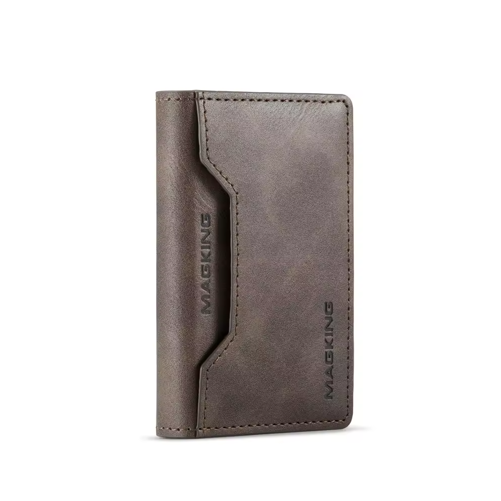 MagSafe Compatible Magnetic Leather Wallet Card Holder for iPhone