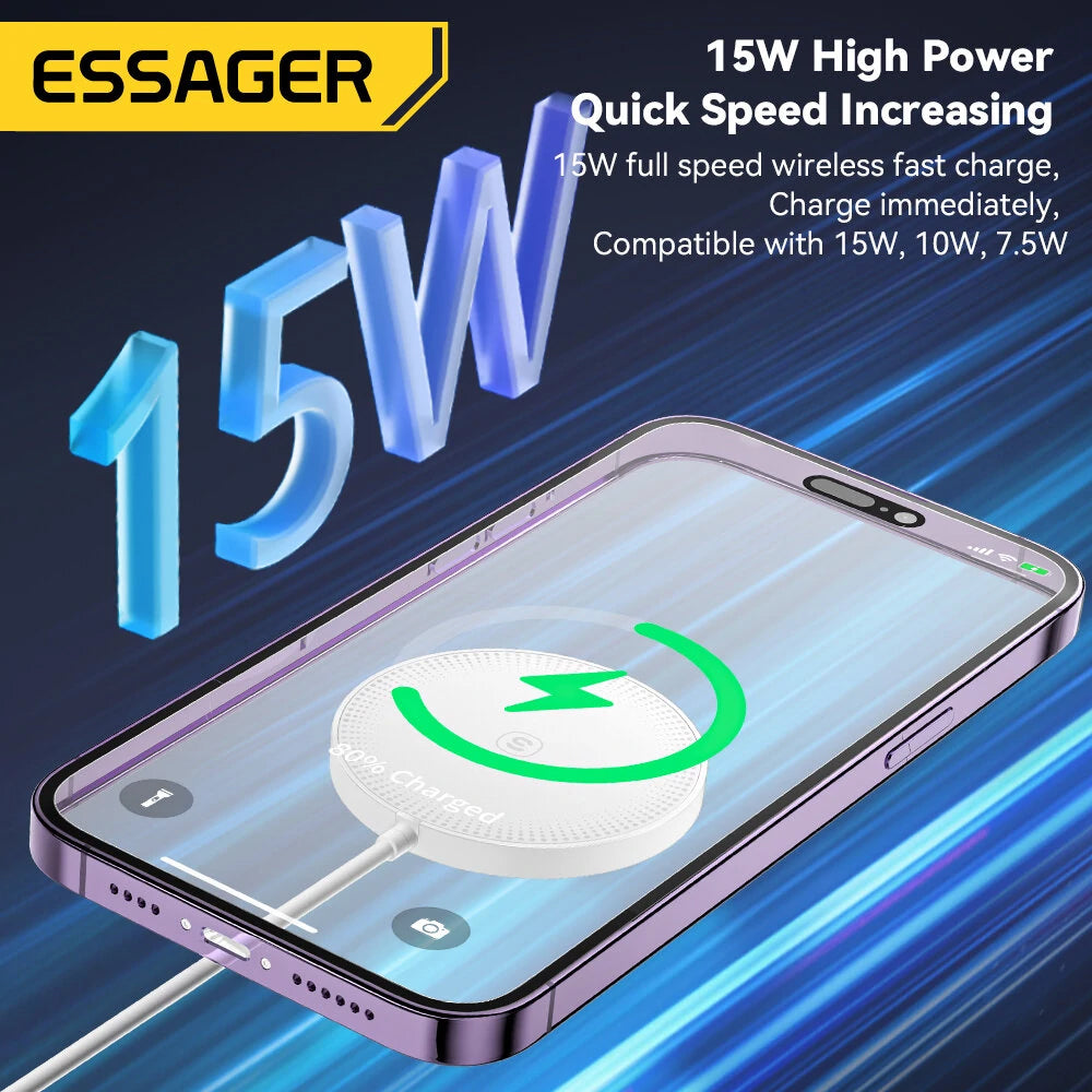 Essager Magnetic Wireless Charger 15W (Magsafe Compatible)