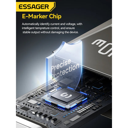 240W led display USB-C to USB-C Cable (2M) - Essager Fast Charger