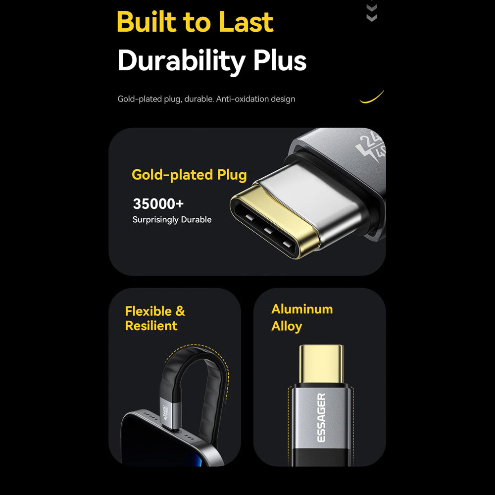 Essager 60W 4K Video Data Transfer USB-C to USB-C cable