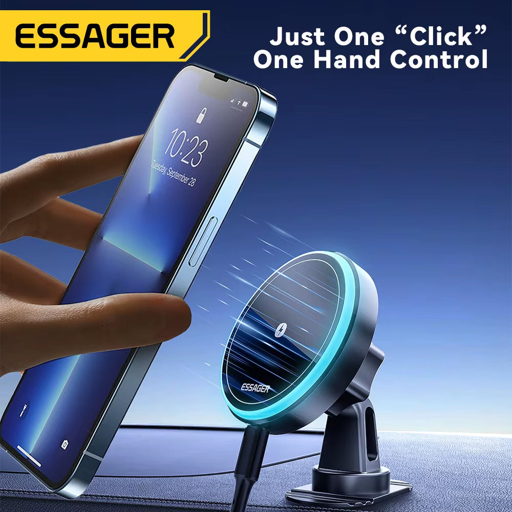 Fast Wireless Magsafe Compatible Air Vent Car Charger / Holder (15W) - ESSAGER