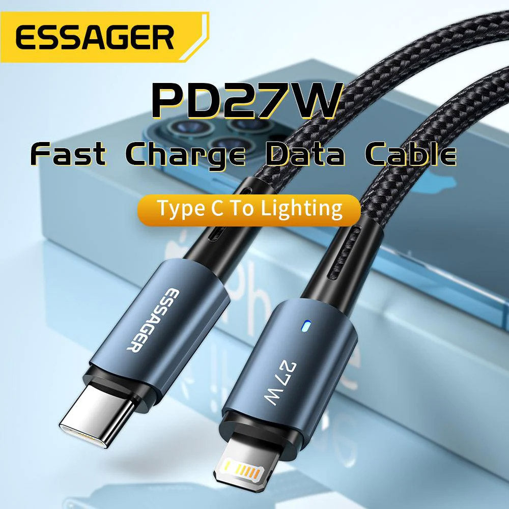 27W USB-C to Lightning cable (2m) - Essager