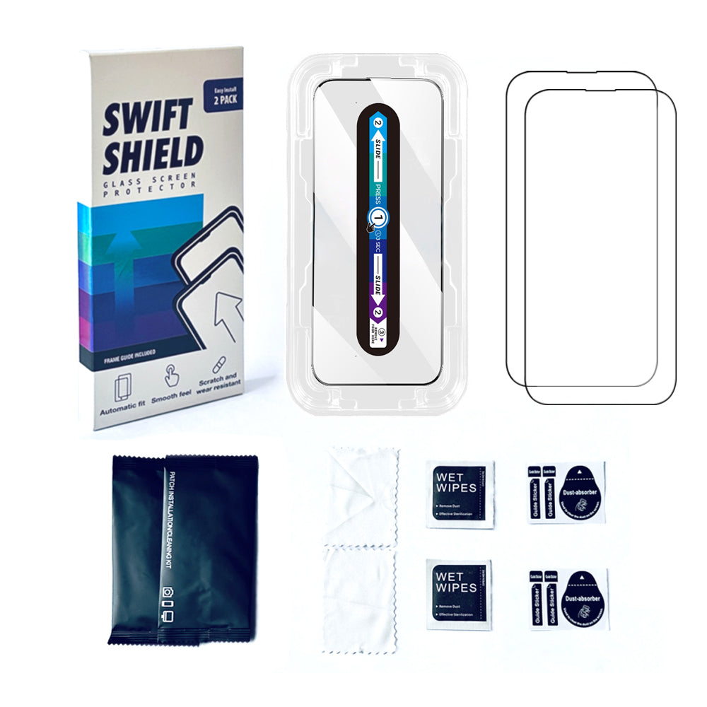 Samsung Galaxy S26 Tempered Glass Screen Protector [2-Pack] with Easy Alignment Frame – Clear, Premium by SwiftShield