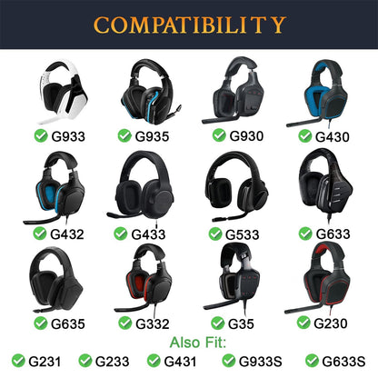 Earphone Pad Replacements for Logitech G633