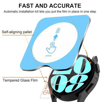 Samsung Galaxy Watch 8 44mm Glass Screen Protector Alignment Kit by SwiftShield (2 Pack - Clear)