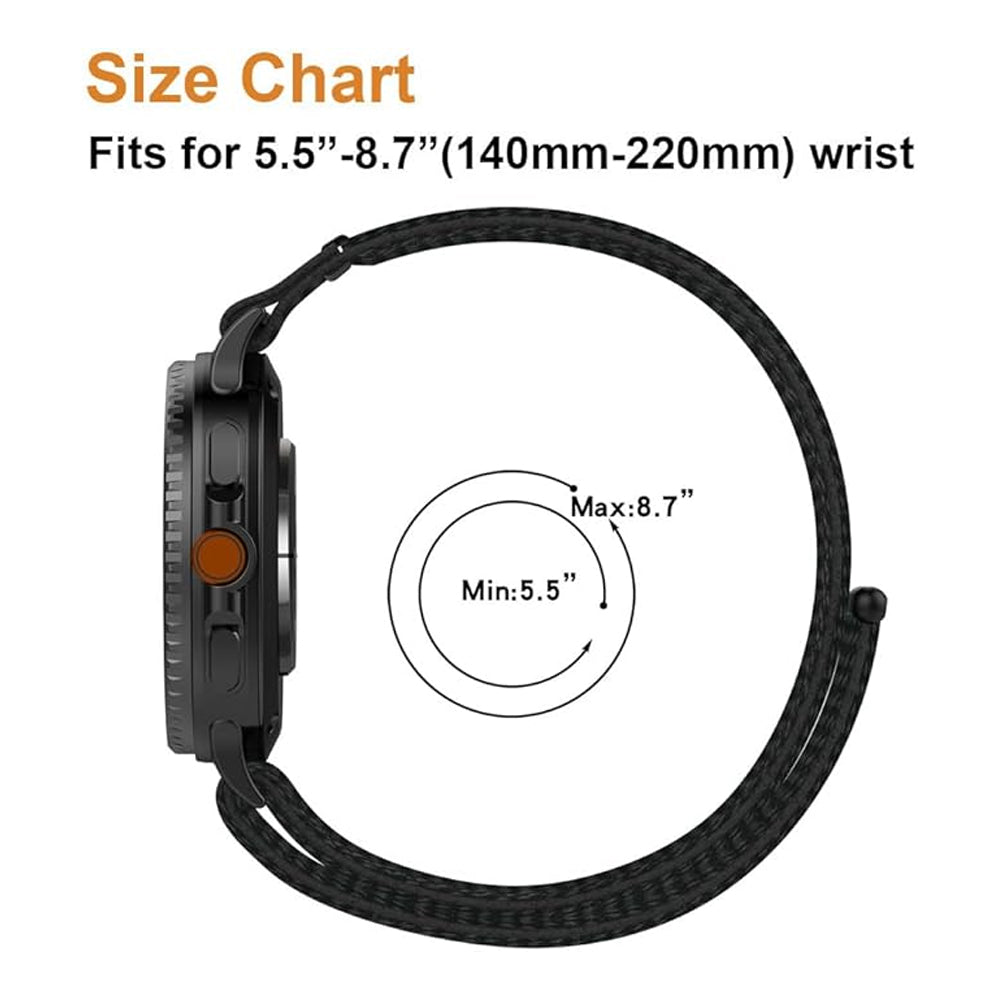 Nylon Velcro Strap for Samsung Galaxy Watch 8 (44mm)