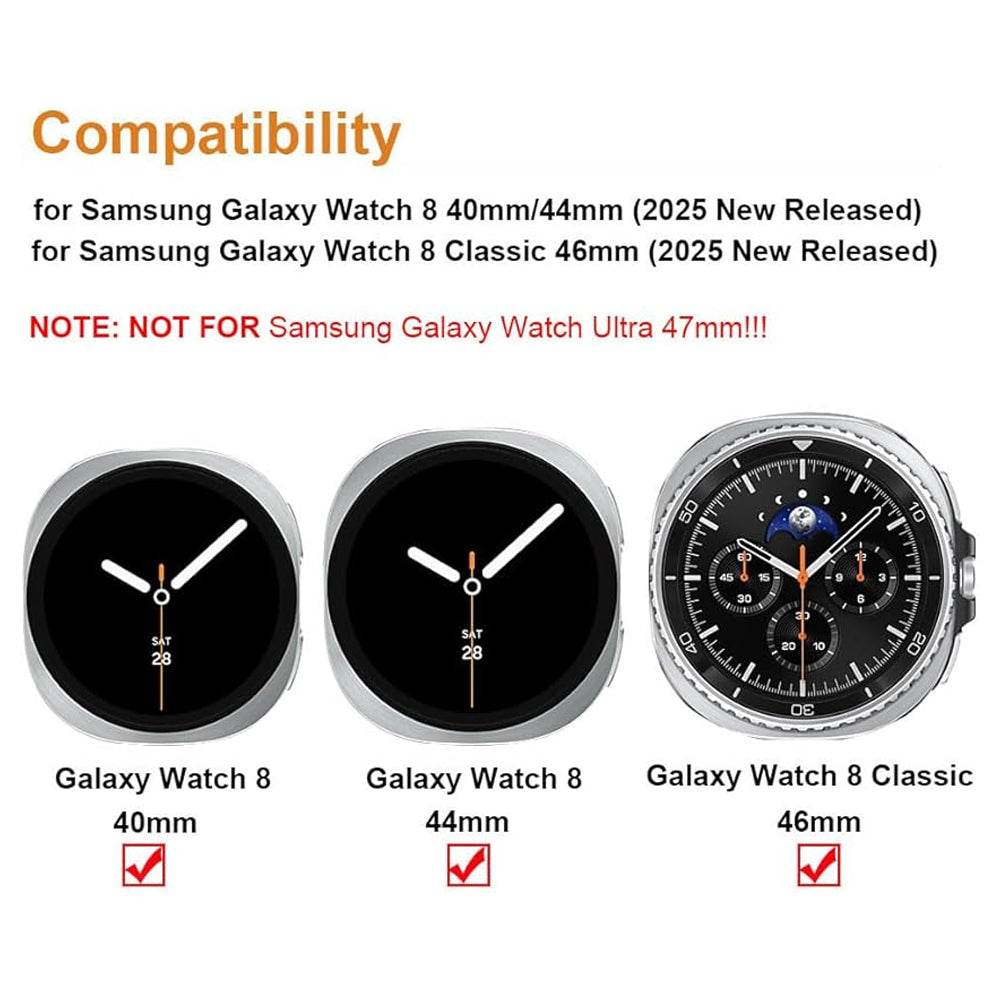 Nylon Velcro Strap for Samsung Galaxy Watch 8 (44mm)