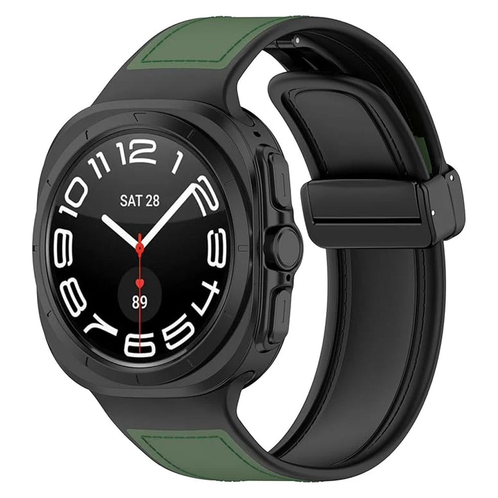 Leather-PU Hybrid Strap for Samsung Galaxy Watch Ultra