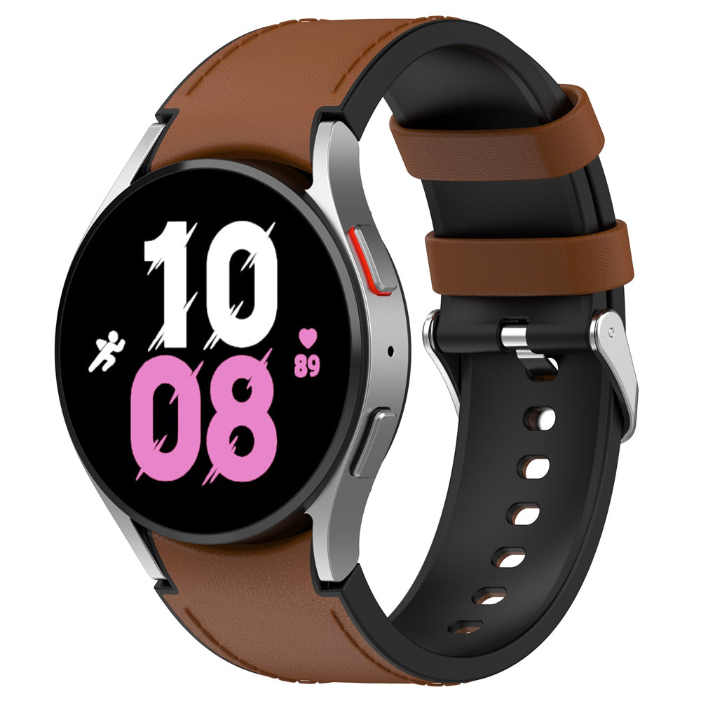 Leather Hybrid No Gap Strap for Samsung Galaxy Watch 4