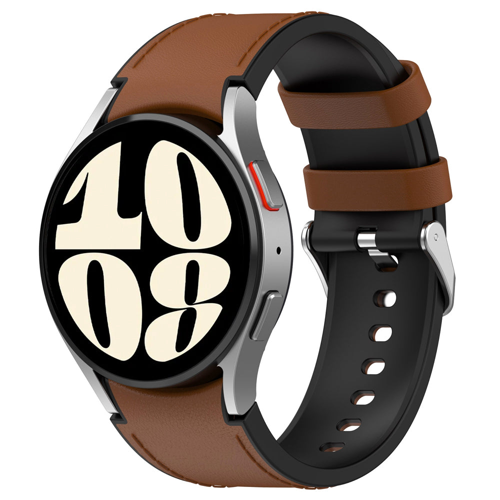 Leather Hybrid No Gap Strap for Samsung Galaxy Watch 7 44mm