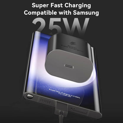 Fast Charger USB-C Metal Dock With 25W Wall Charger for Samsung Galaxy Watch FE