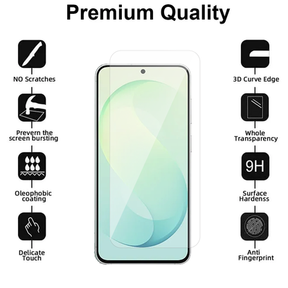 Samsung Galaxy S26 FE Glass Screen Protector Case Friendly