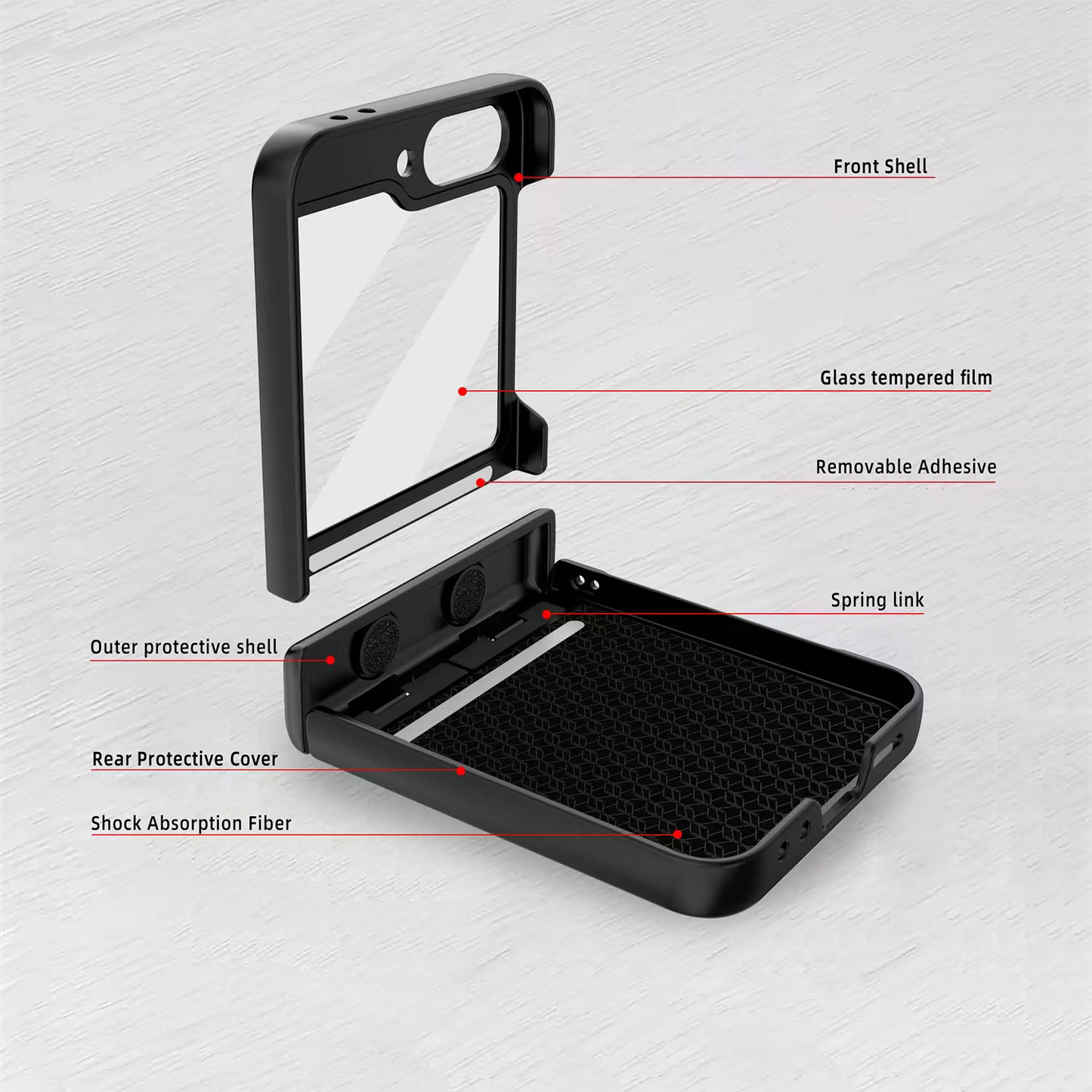 360 Protection Case for Samsung Galaxy Z Flip 6