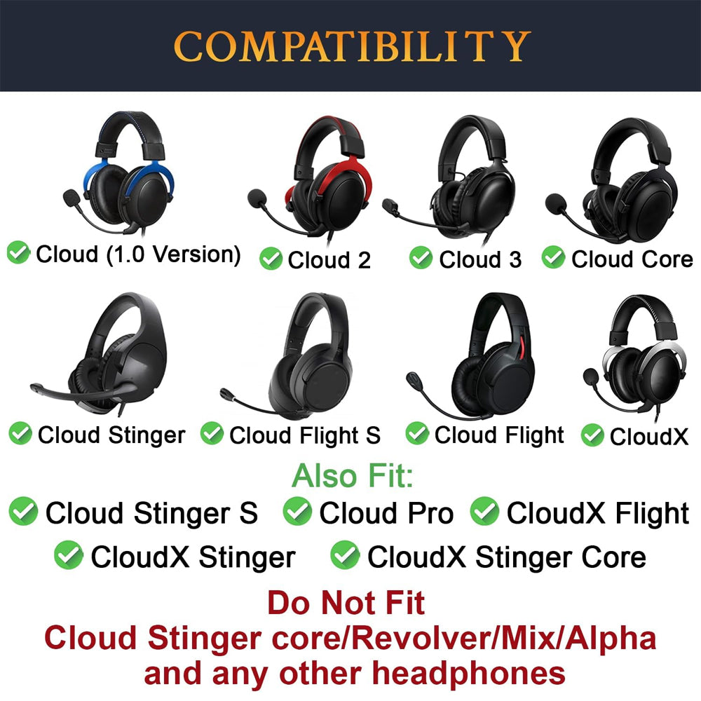 Earphone Pad Replacements for HyperX Cloud 1 / 2 / 3