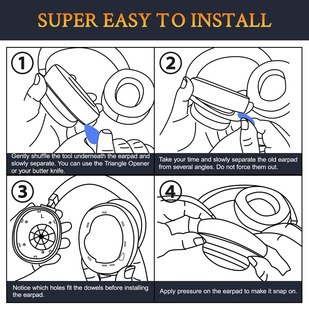 Earphone Pad Replacements for JBL Tune 760NC