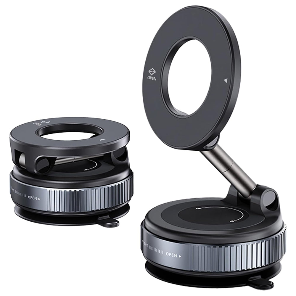 Magnetic Car Phone Holder with Strong Suction & 360° Rotation – Dashboard & Windshield Mount