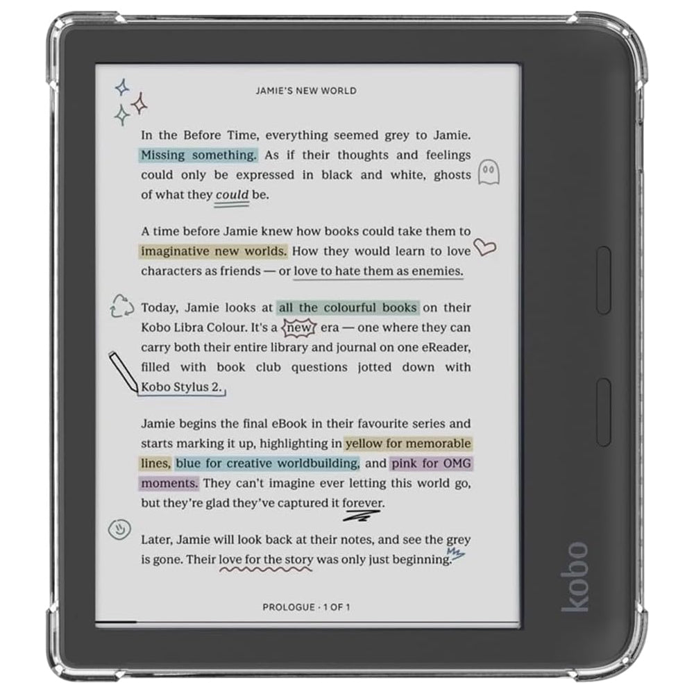 Clear Bumper Case for Kobo Libra 2 7"