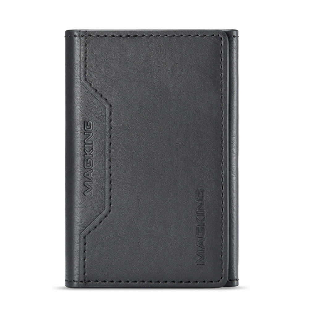 MagSafe Compatible Magnetic Leather Wallet Card Holder for iPhone