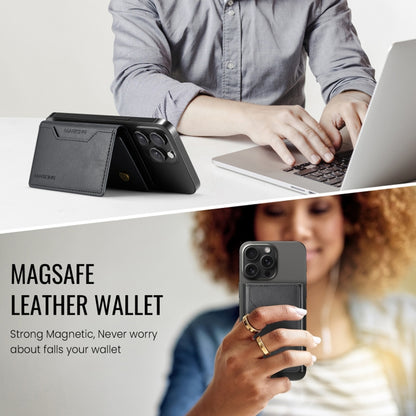MagSafe Compatible Magnetic Leather Wallet Card Holder for iPhone