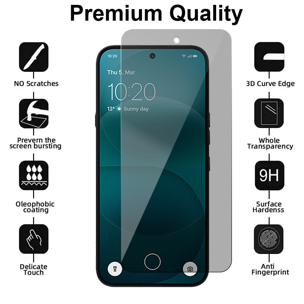 Privacy Glass Screen Protector for Nothing Phone 4A Pro