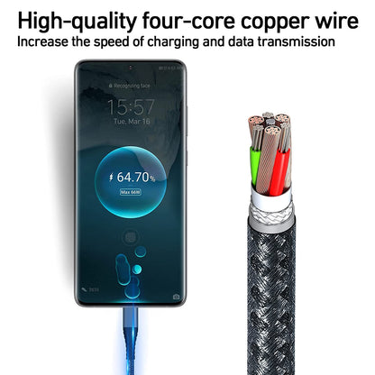 Nylon USB Type C to USB Type C cable