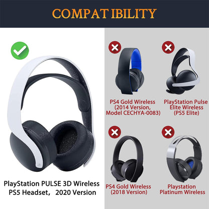 Earphone Pad Replacements for Sony PlayStation 5 Pulse PS5 3D Wireless Headset