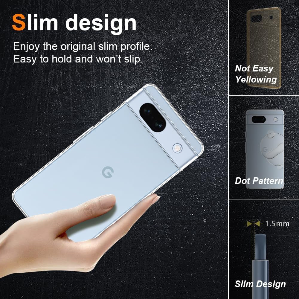 Clear Gel Thin Case for Google Pixel 8a