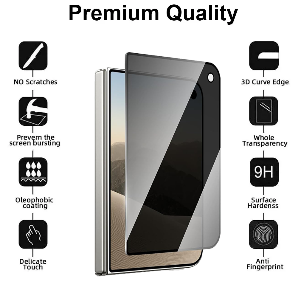 Privacy Glass Front Cover Screen Protector for iPhone Duo