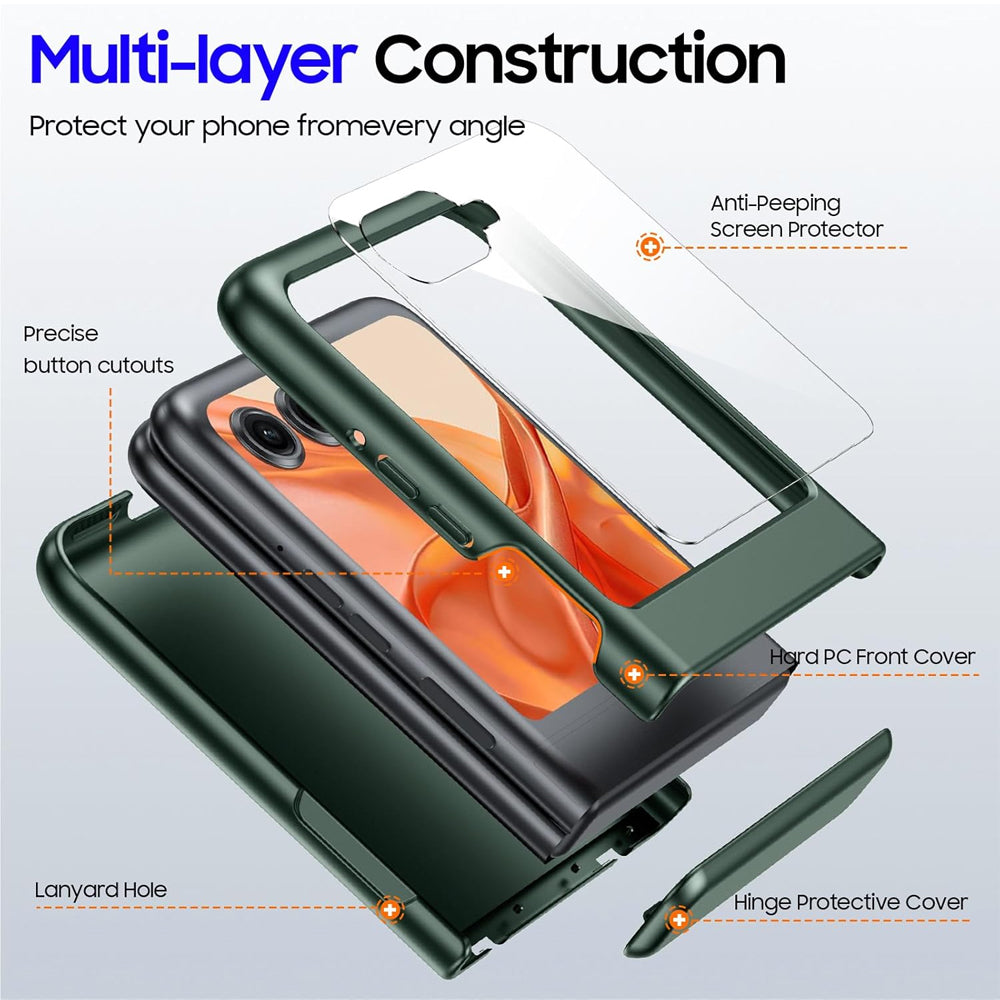 Hinge Protection Flip Case for Motorola Razr 50 Ultra