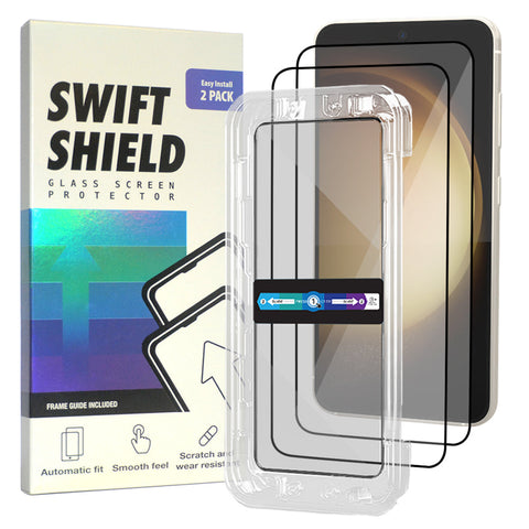 Samsung Galaxy S23 Plus Clear Premium Tempered Glass Screen Protector Alignment Kit by SwiftShield [2-Pack]