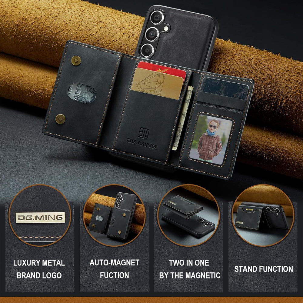 Magnetic Detachable Leather Wallet Case for Samsung Galaxy S24 FE