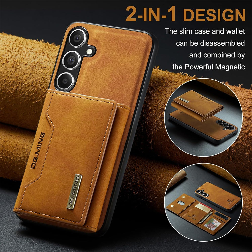Magnetic Detachable Leather Wallet Case for Samsung Galaxy S24 FE