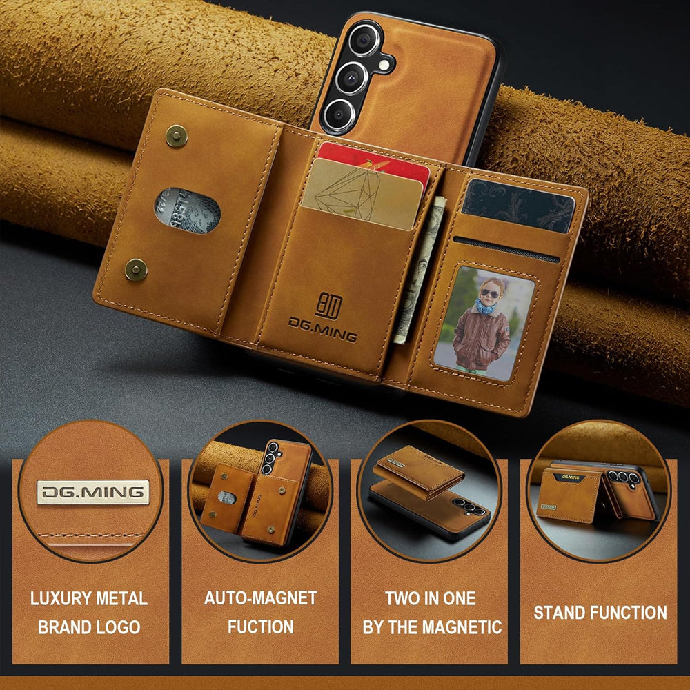 Magnetic Detachable Leather Wallet Case for Samsung Galaxy S24 FE
