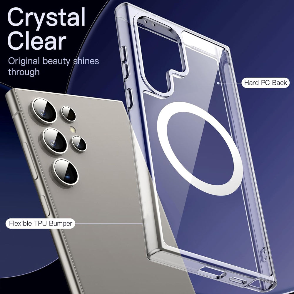 Clear Thin Magsafe Compatible Case for Samsung Galaxy S24 Ultra
